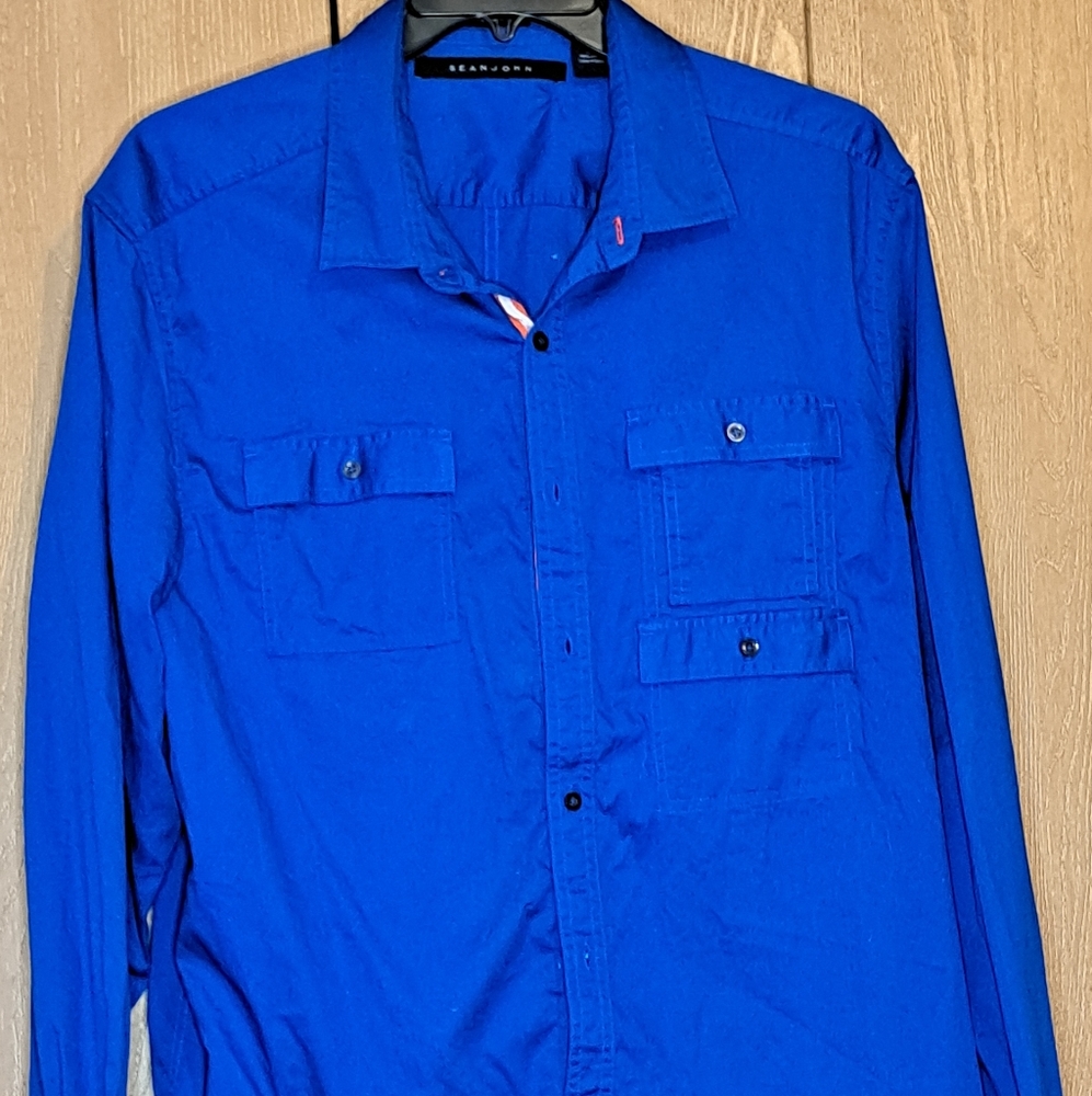 Sean John Taylor fit Size 3XL Long Sleeve Men's Dress Shirt